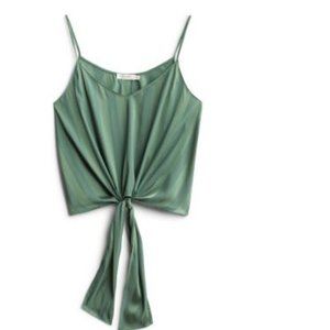 NWT Lush Sage Green Tie Front Cami